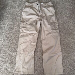 Women's Khaki Cargo Pants - Lightweight Workwear